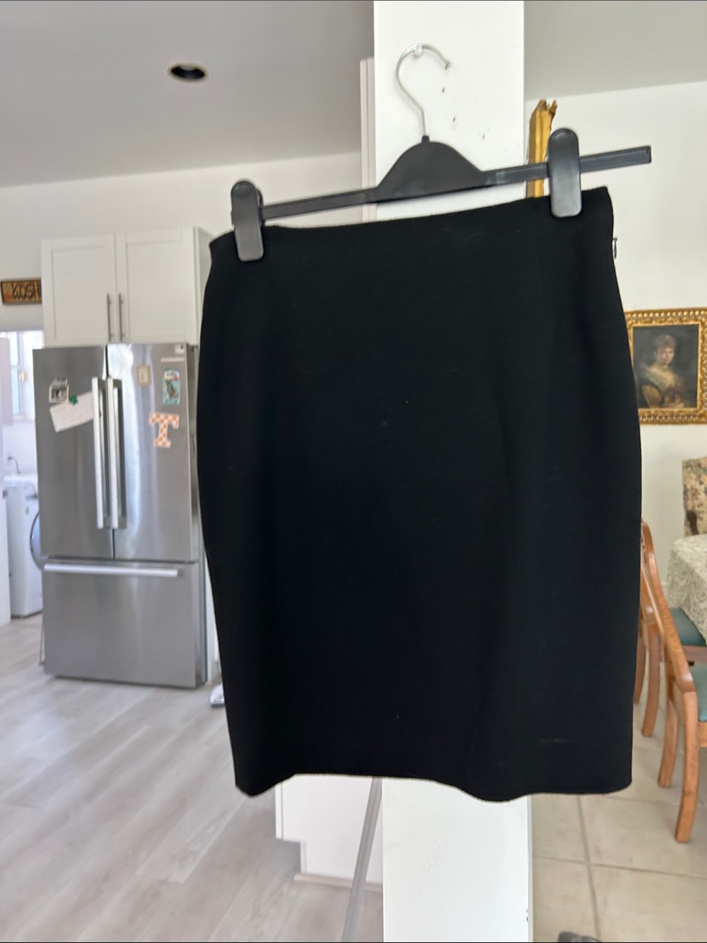 Valentino Black Fitted Pencil Skirt